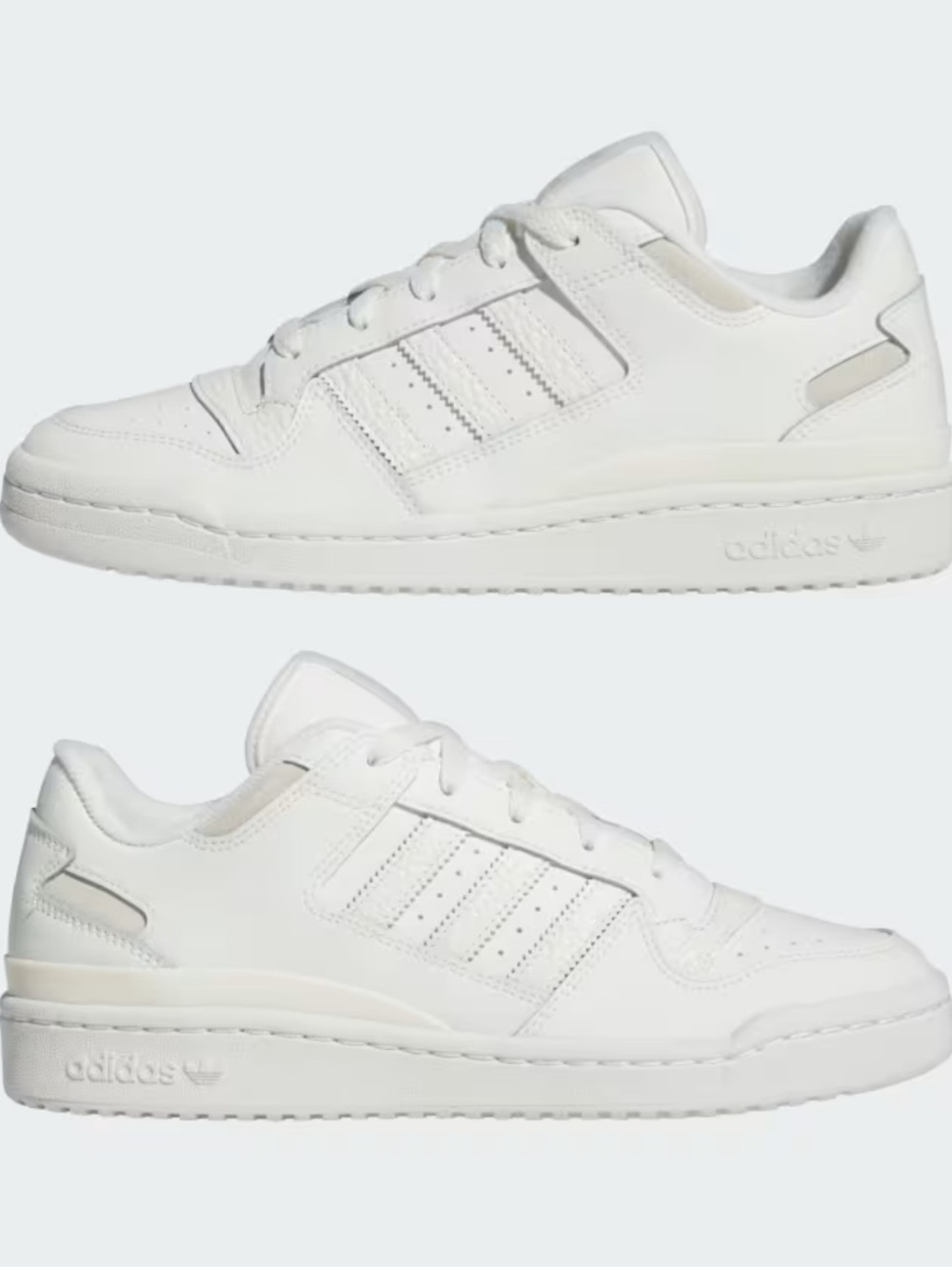 Adidas White Forum Low CL Sneakers